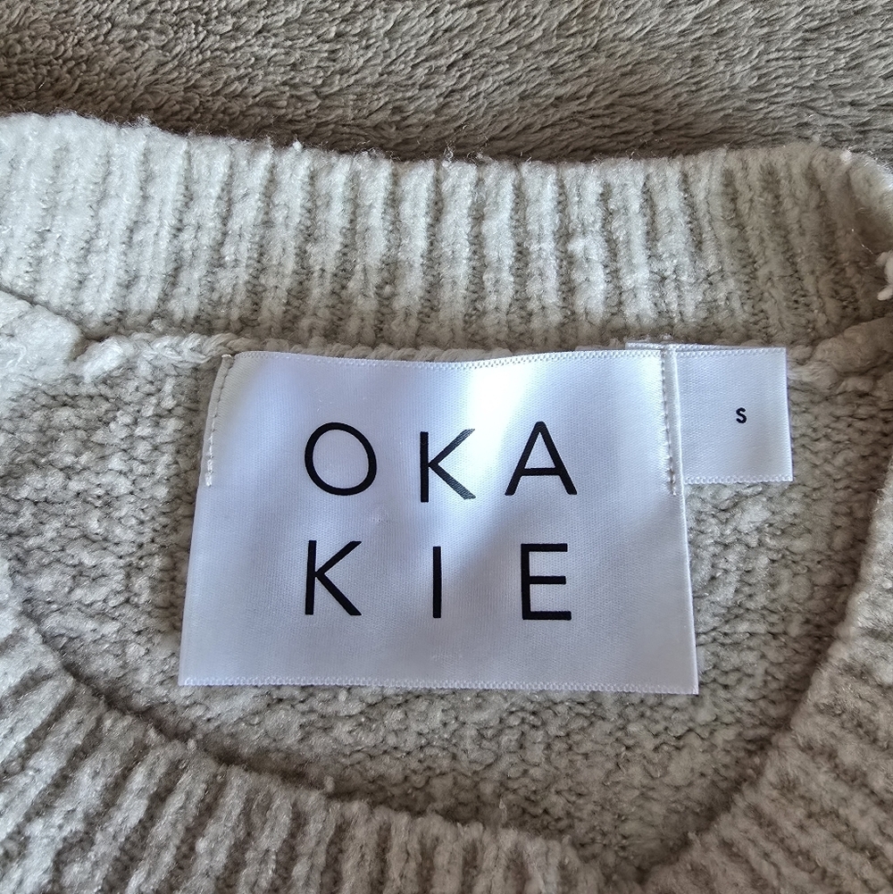 Okakie Textured Knit Relaxed Fit Sweater Size Small - Picture 11 of 13